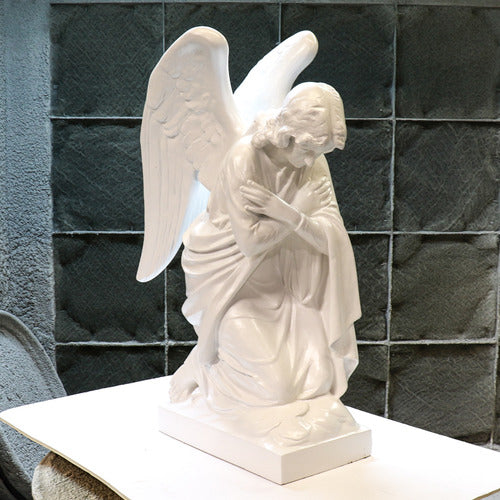 28 inch Kneeling Adoration Angel Statue with Crossed Arms (Made to Order)
