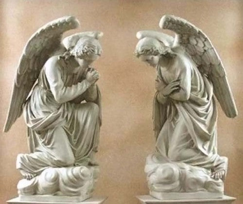 55 inch tall Kneeling Adoration Angels - Set of 2 (Made to Order)