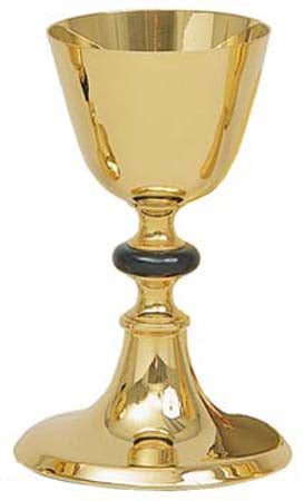 Chalice with Black Node and Paten Set - no. K106