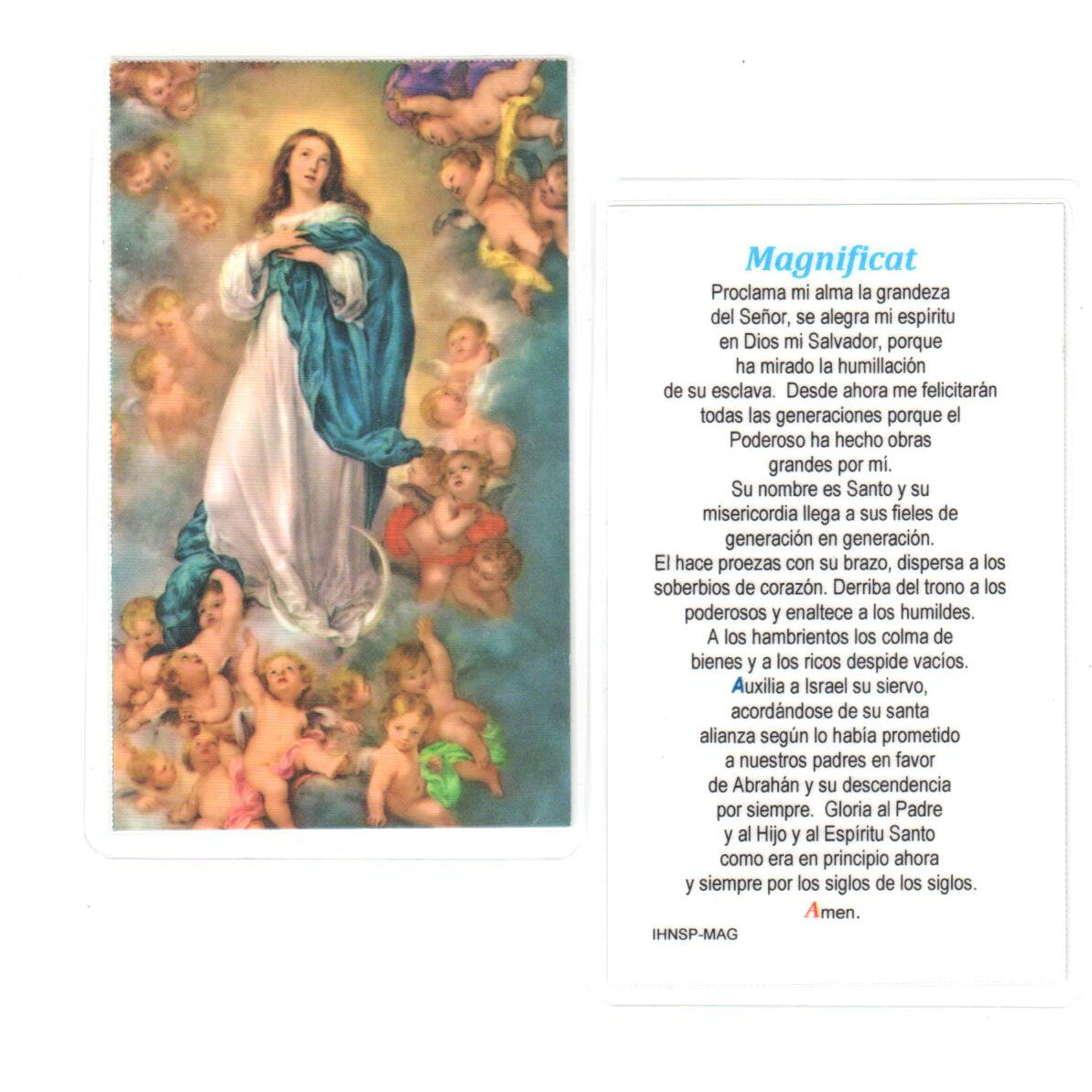 Asunción de María con Magníficat Estampa de Oración