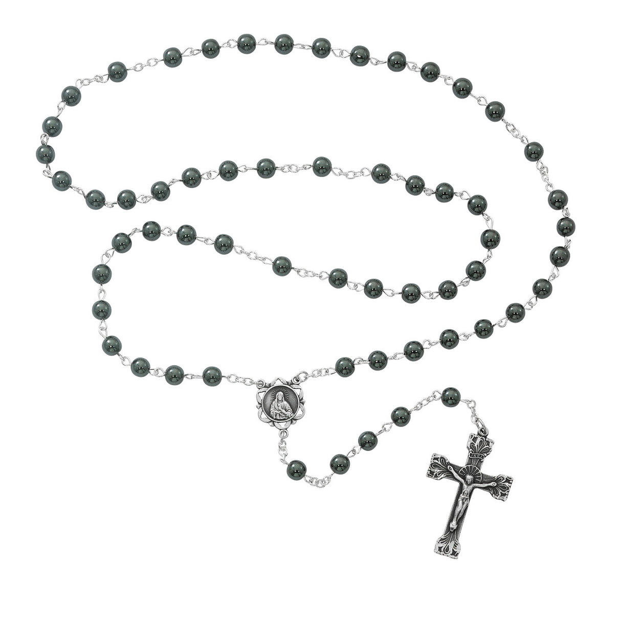 Genuine Hematite Gemstone Rosary