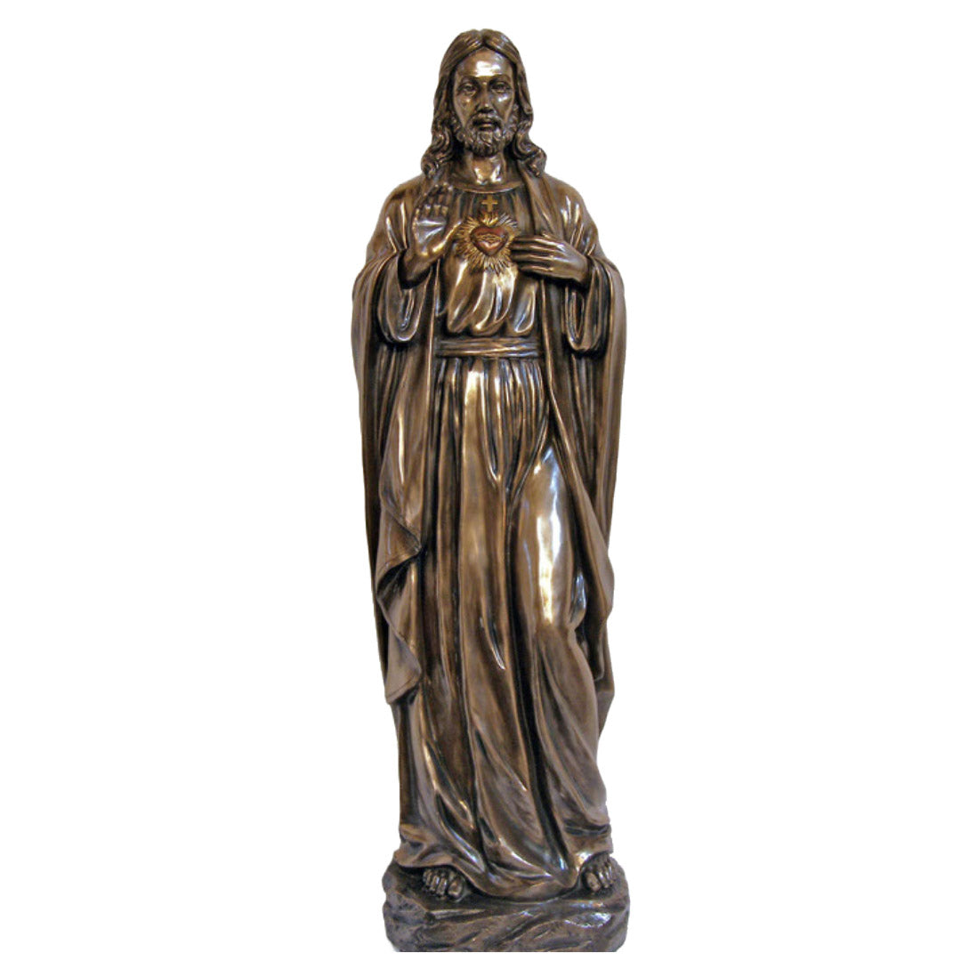 40" Sacred Heart of Jesus in Cold Cast Bronze