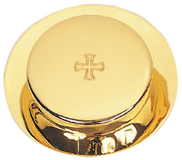 Gold Plated Paten Pyx with Burse K548