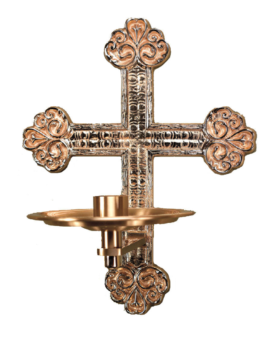 Consecration Candle Holder with Cross 97CCH25