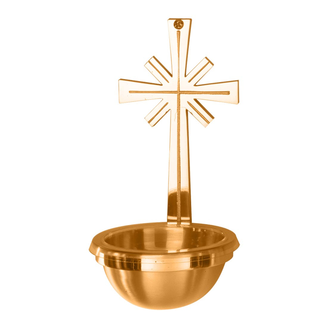 10 inch Cross Holy Water Font in Bronze or Brass - no. 2539-83B