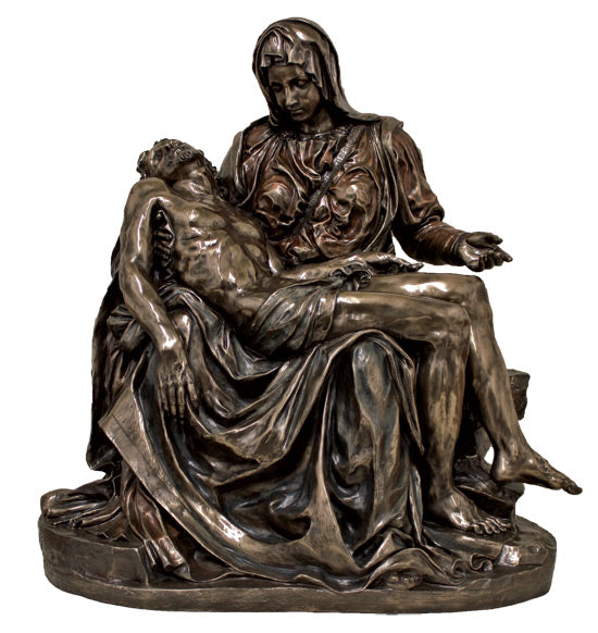 Large Colored Bronze Pieta - 31 inches in height