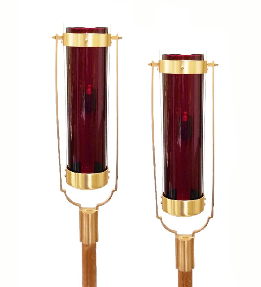 Swinging Oil Torches with Globe Set