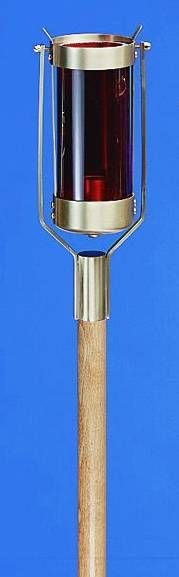 Pair of Swinging Processional Torches with Wood Staffs - no. 898X