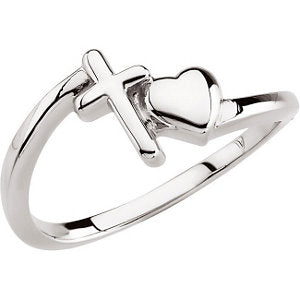 Cross & Heart Chastity Ring no. R16678