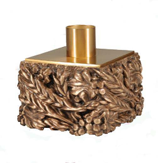 High Bas Relief Low Altar Candleholder 27C27