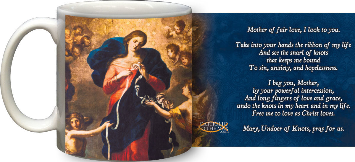 Mary, Undoer of Knots Coffee Mug with Prayer
