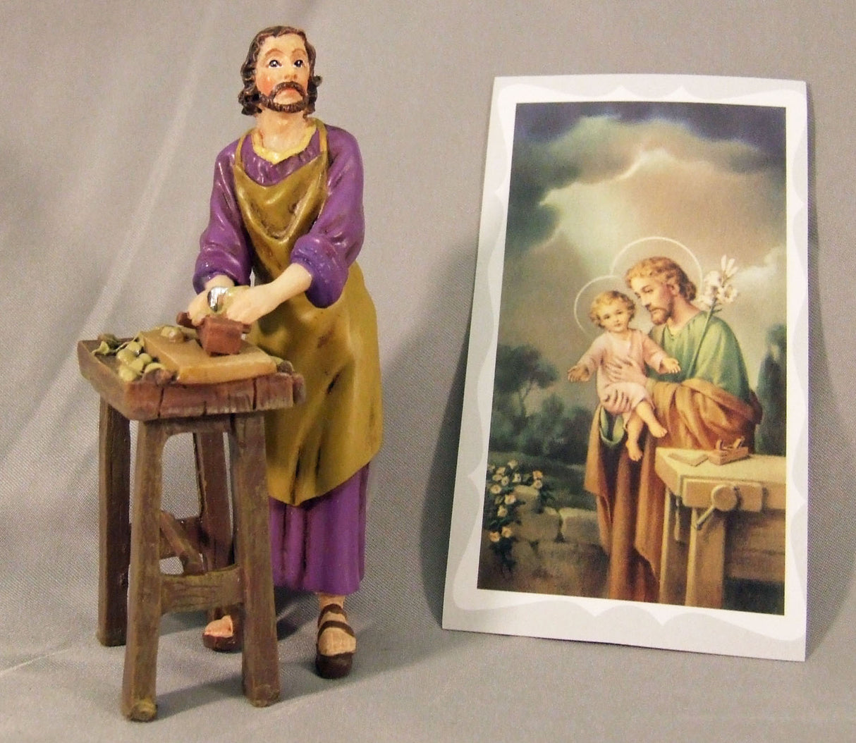 St Andrew 4 inch boxed figure and holy card