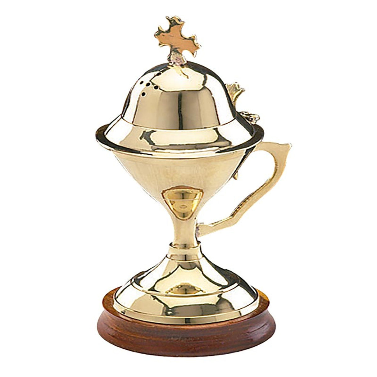 Home Incense Burner with Wood Base