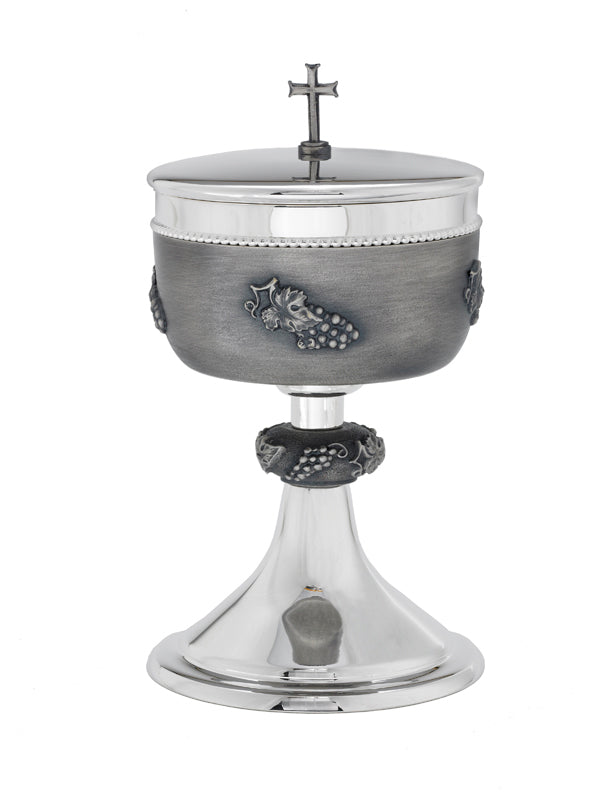 Silver Ciborium with Grapes & Vine Design B2604S
