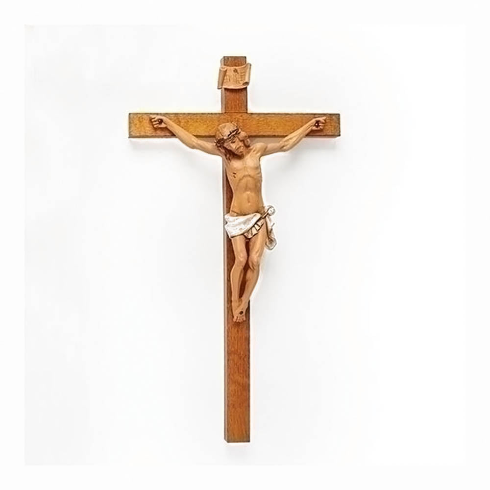 15 inch Fontanini Woodtone Wall Crucifix