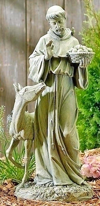 Saint Francis with Horse Garden Statue