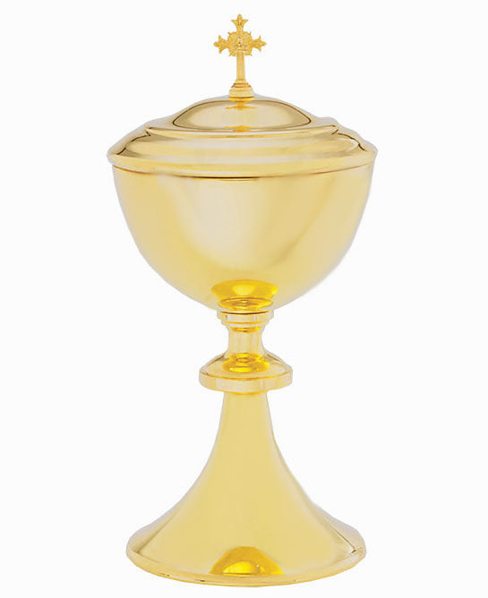 Gold Ciborium with Rounded Cup - B-752G