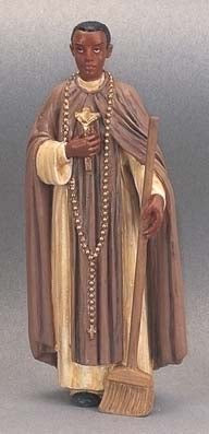 St Martin de Porres 4 inch boxed figure and holy card