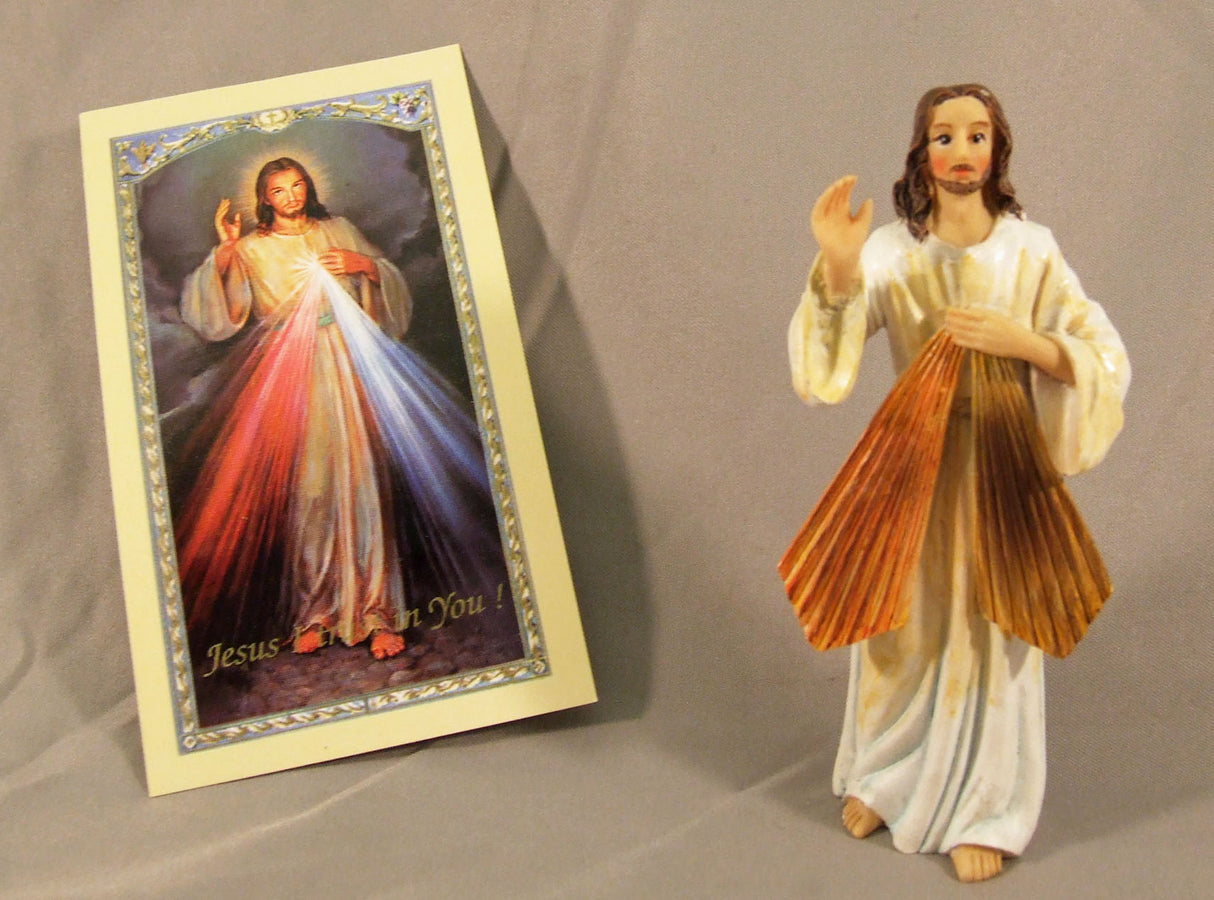 Divine Mercy 4 inch boxed figure and holy card