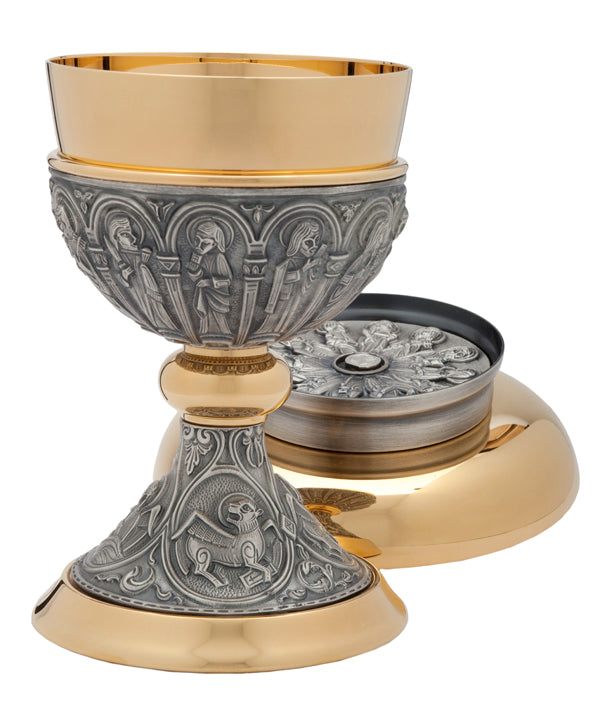 Two-Tone Evangelists & Apostles Chalice with Paten
