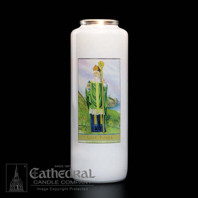 6 day St. Patrick Glass Devotional Candle no. 2111