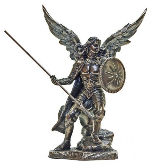 Saint Raphael the Archangel Statue in Cold-cast Bronze - 9 inches tall