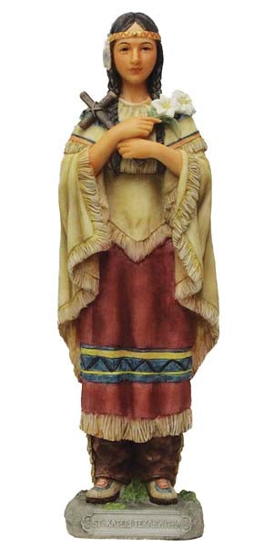Saint Kateri Tekakwitha Statue - 8 inches tall
