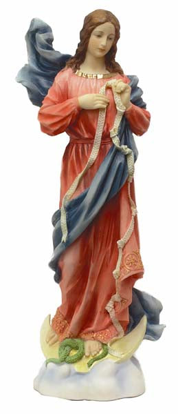 Mary, Undoer (Untier) of Knots Statue in Full Color-12 inch