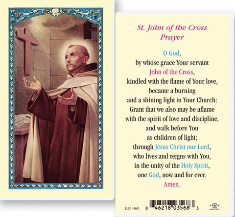 Saint John of the Cross Holy Cards - E24-469