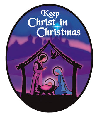 Keep Christ in Christmas Nativity Auto Magnet