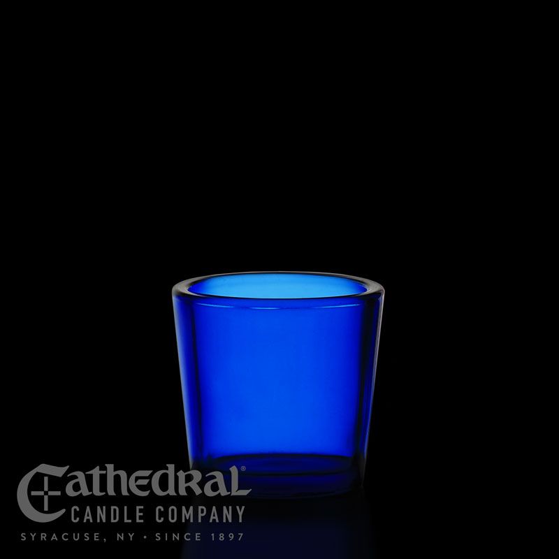 Blue Votive Glass per dozen - 10 hour size