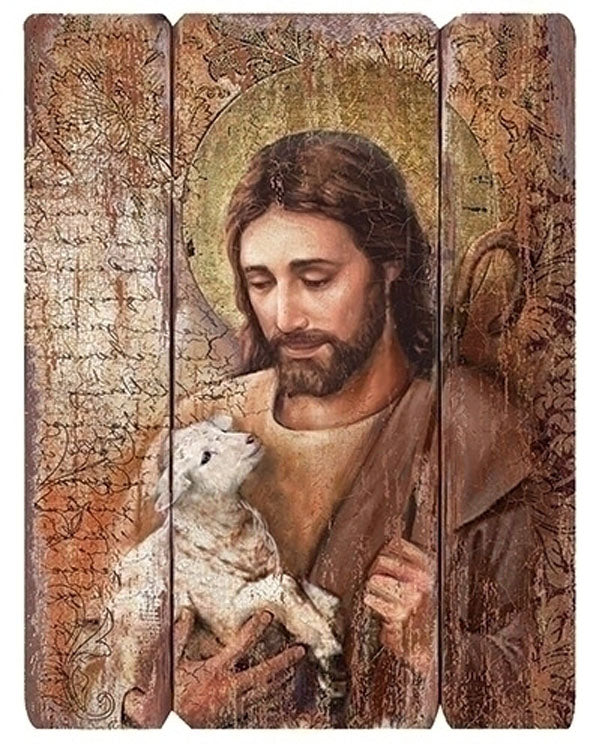 26x20 Good Shepherd Plank Style Wall Panel