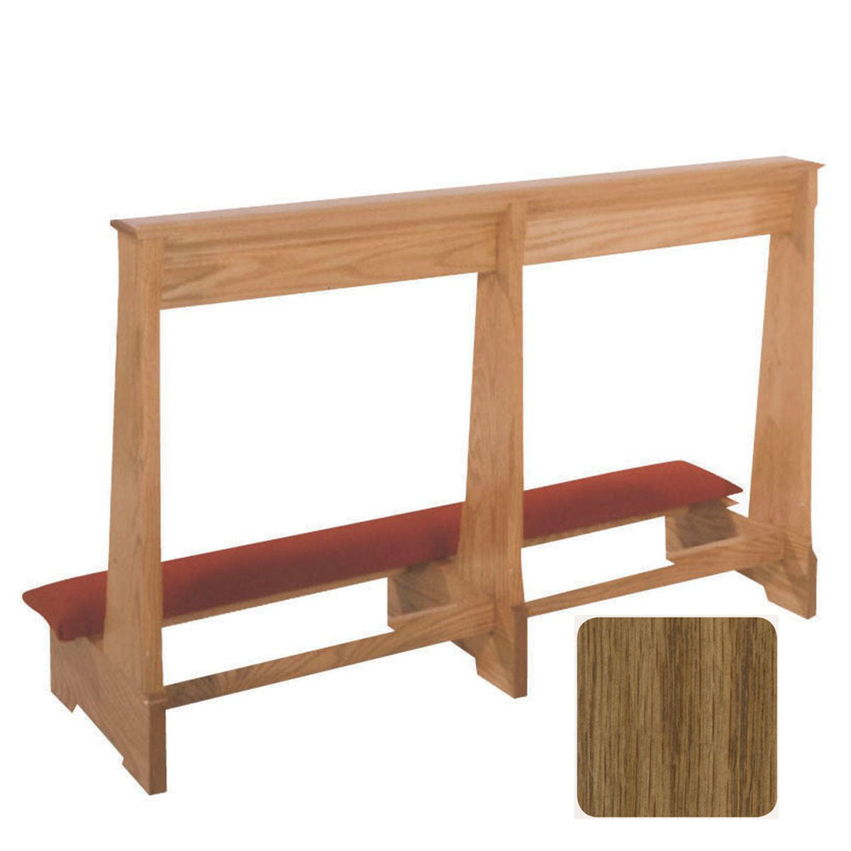 Pecan Finish Wedding Prie Dieu available in 4 sizes - 262