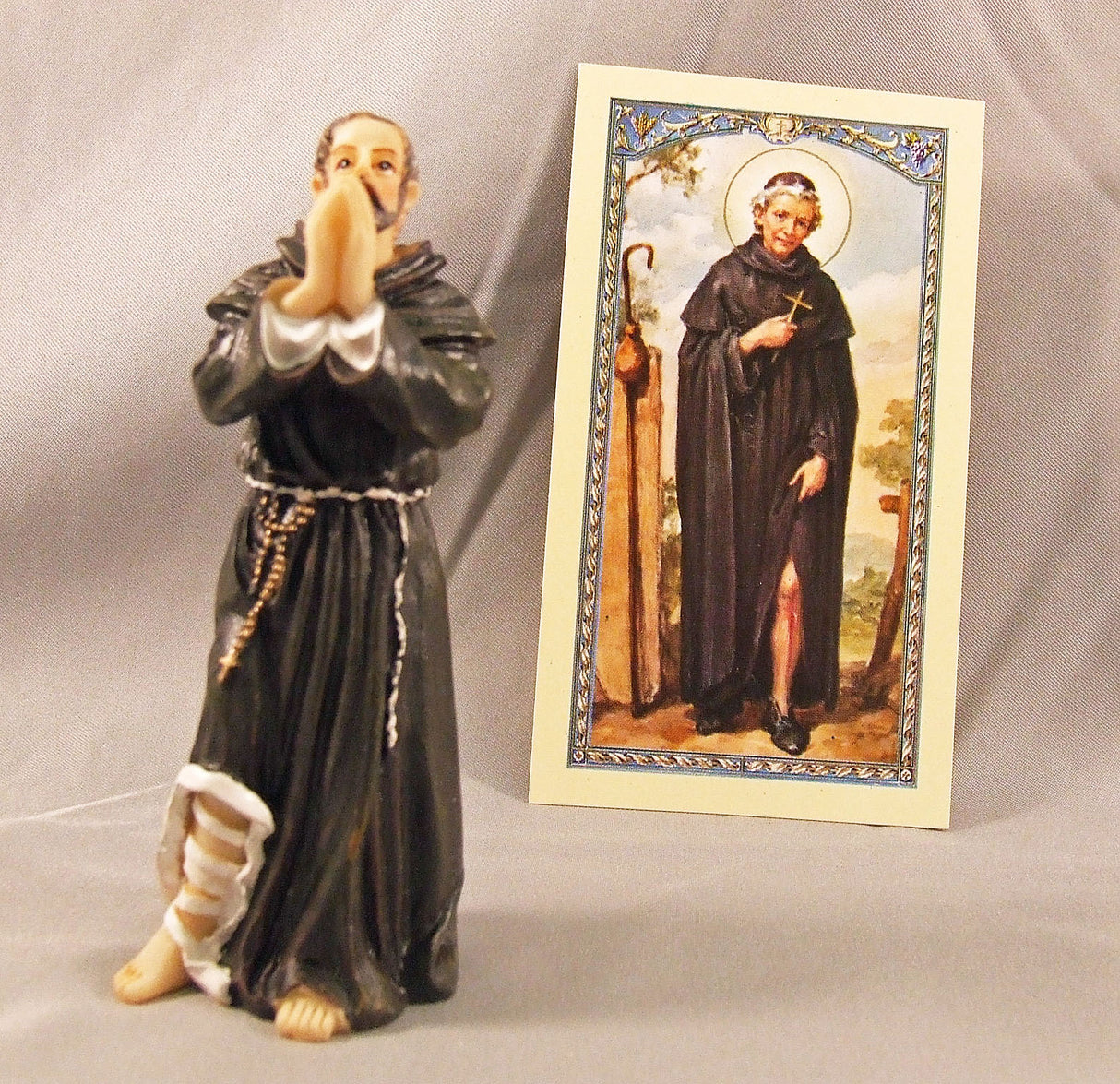 St Peregrine 3.5 inch boxed figure and holy card