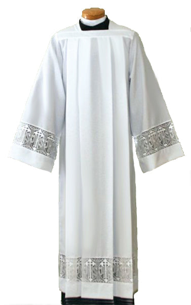 Latin Lace Band Square Neck Alb no. 4216