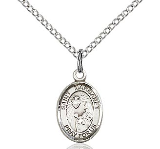 Sterling Silver St. Margaret Mary Alacoque Medal Only 9072SS