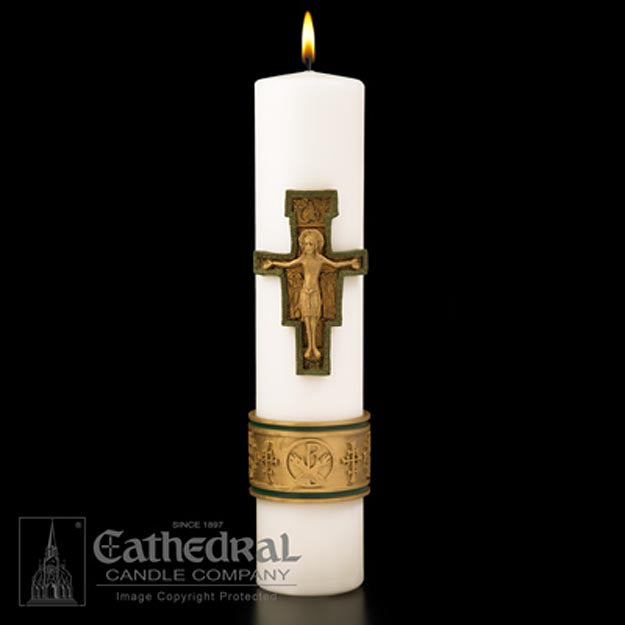 3x14 Cross of St. Francis Christ Candle