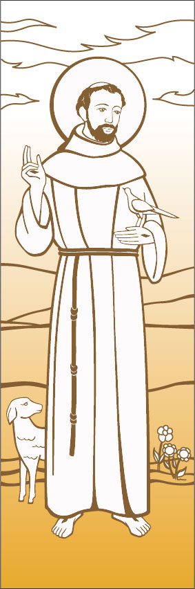 Saint Francis Printed Banner no. 7147