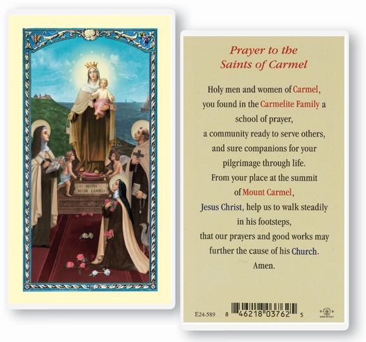 Saints of Carmel Prayer Cards - no. E24-589