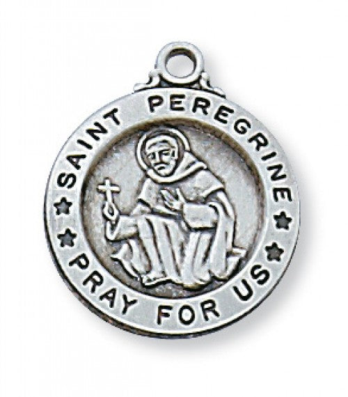 Small St Peregrine Sterling Silver Medal L700PE