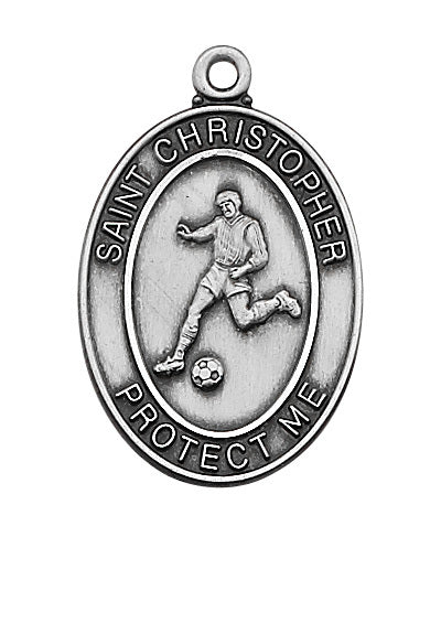 Sterling Silver Boys Soccer Medal no. L675SR