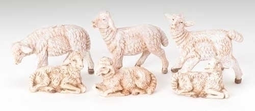 Sheep 6pc Set 3.5 inch scale by Fontanini no. 55016