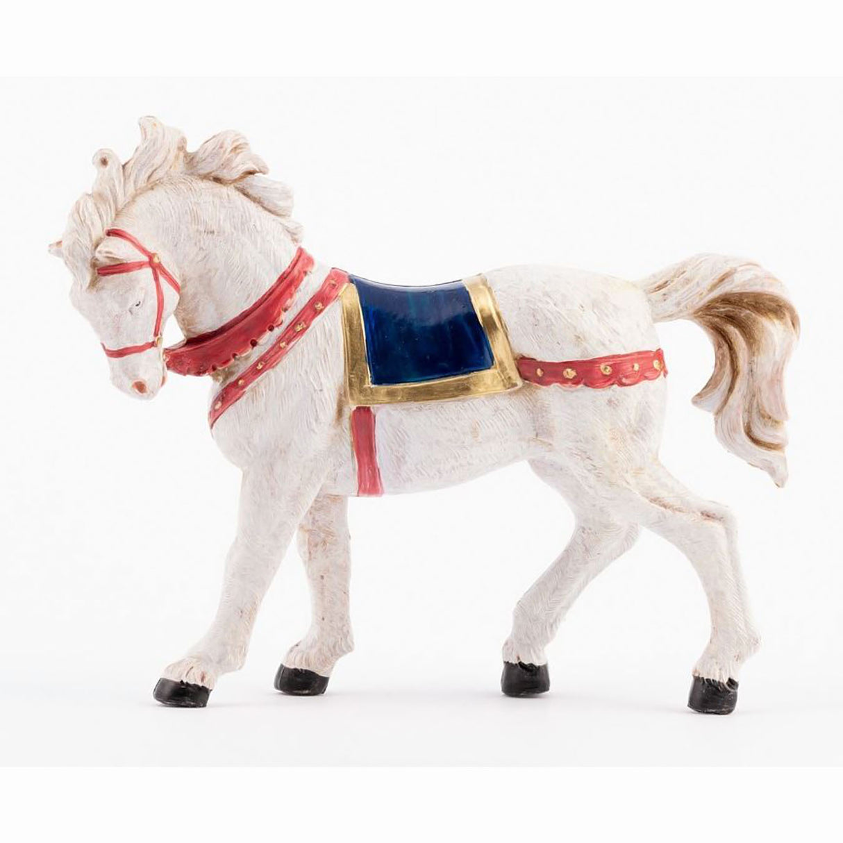 White Horse with Tack Figure by Fontanini