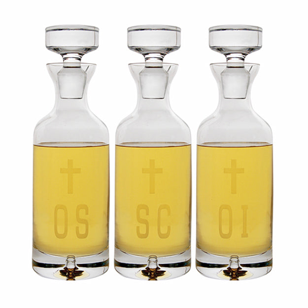 12 inch Handcut Crystal Ambry / Chrismatory Set - no. K969