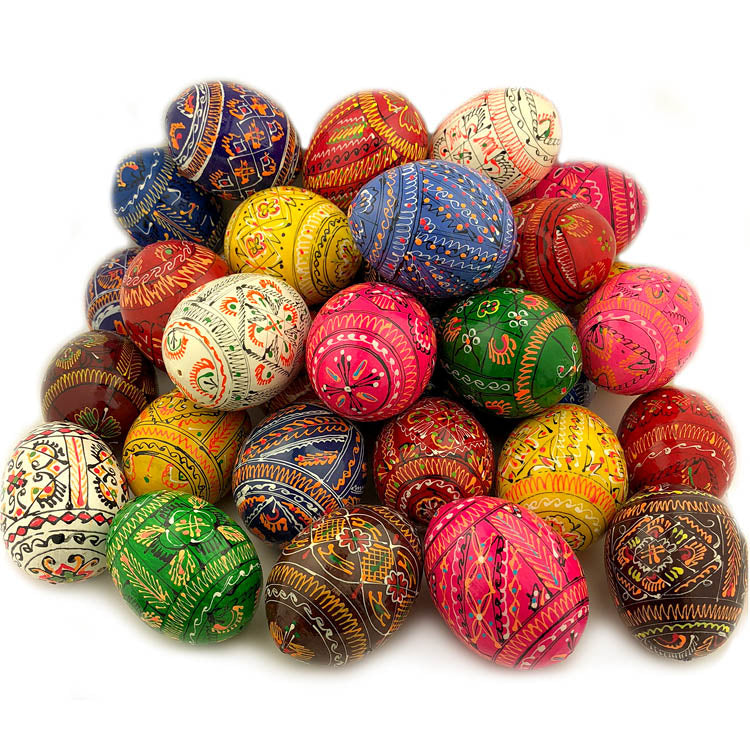 Colorful Ukrainian Pysanky Eggs - Sold Assorted
