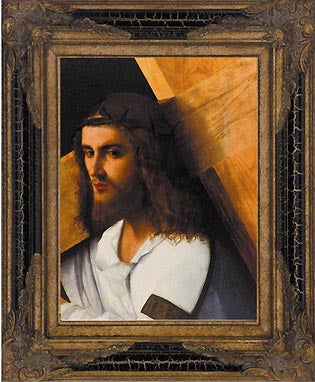 Christ Carrying the Cross Framed Gallery Canvas