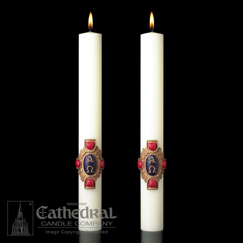 Christ Victorious Altar Candle Set - All Sizes