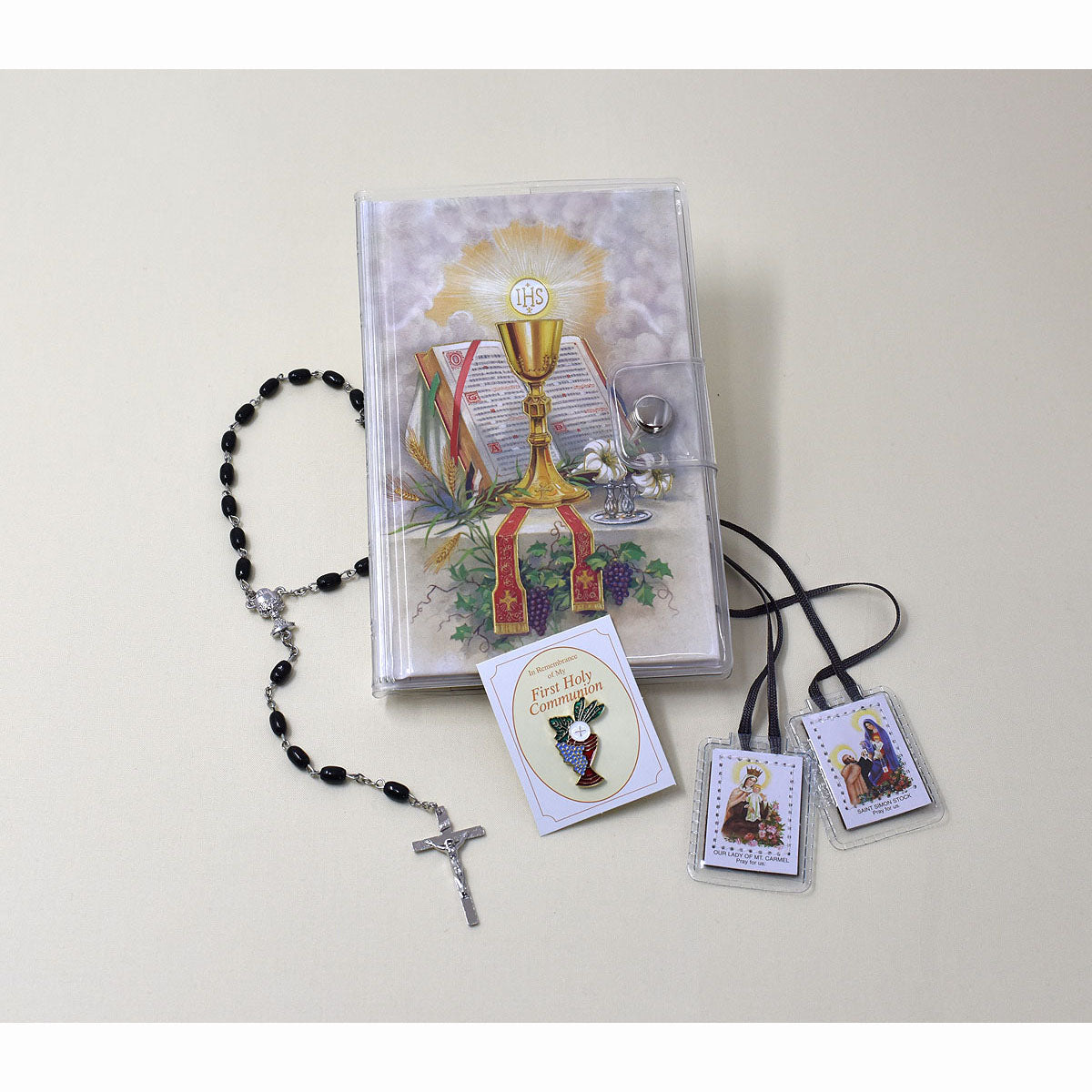 Pray Always First Mass Book Vinyl Wallet Set for Boys