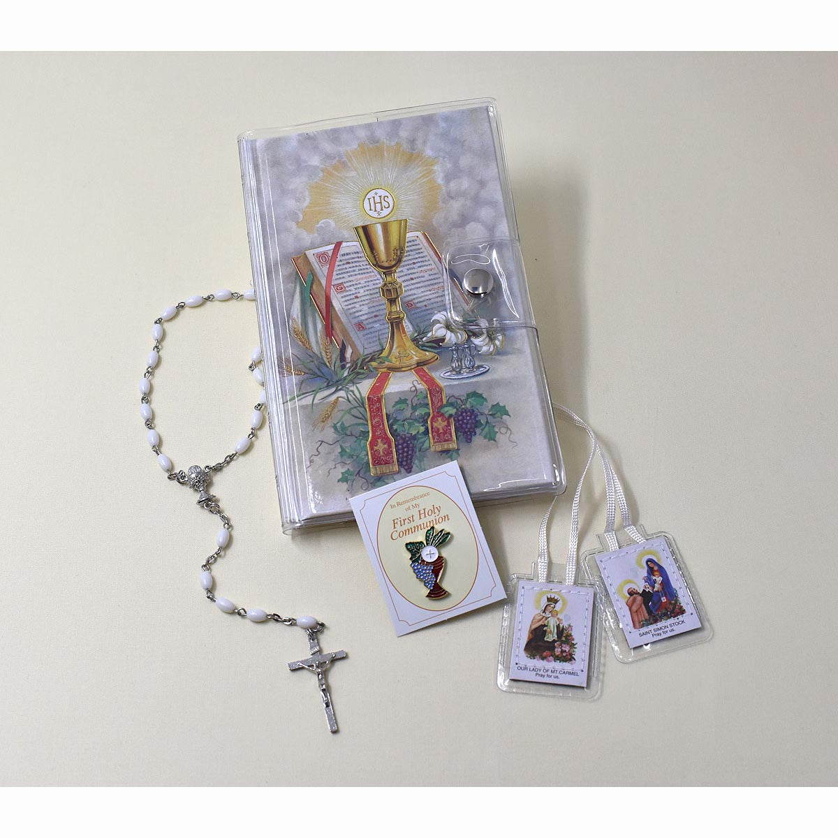 Pray Always First Mass Book Vinyl Wallet Set for Girls