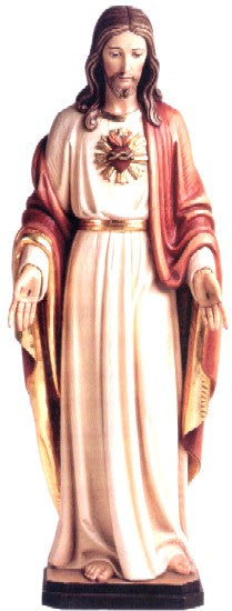 24 inch Sacred Heart of Jesus in Lindenwood